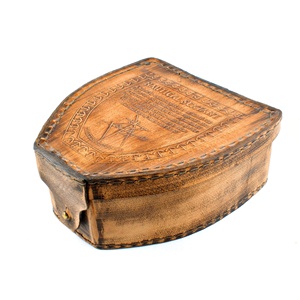 Sextante náutico Vintage de estilo antiguo de tamaño completo de latón en caja de cuero - Product Image 5