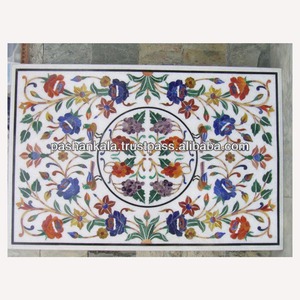 ท็อปโต๊ะหินกึ่งมีค่าฝังลาย Pietra Dura ที่เป็นเอกลักษณ์ - Product Image 1