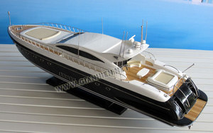 MANGUSTA 108 (BLACK HULL) WOODEN MODERN <b>YACHT</b> - HANDICRAFT - Product Image 3