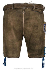 2022 nouveauté unisexe de haute qualité en cuir Lederhosen Shorts Logo personnalisé imprimé meilleure vente grande taille Anti-rides pantalon hommes - Product Image 2