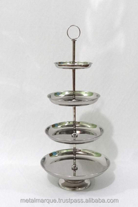 Vantage Modern s.steel ของตกแต่งงานแต่งงานและปาร์ตี้4ชั้นเค้กยืนเซิร์ฟเวอร์หรูหราทันสมัย - Product Image 2