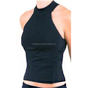 Top Sexy sin mangas de cuello alto para yoga, ropa informal y ejercicio, Top de tela ecológica y orgánica en último diseño - Product Image 1