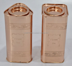 Caja de lata de acero duradera hecha a mano para té, café, azúcar, polvo suelto para uso alimentario - Product Image 5