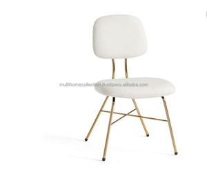 เก้าอี้รับประทานอาหารกรอบโลหะมีเบาะนั่งเก้าอี้เฟอร์นิเจอร์สไตล์อเมริกันที่เป็นเอกลักษณ์ใหม่ล่าสุด - Product Image 1