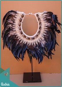 Collar de plumas decoración del hogar en el Stand único 100% antiguo hecho a mano decoraciones de Casa clásico - Product Image 3