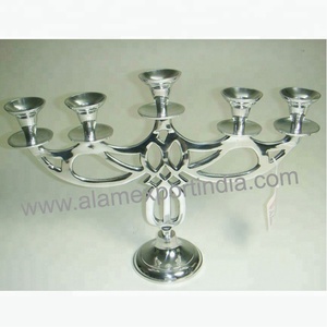 Small 5 Arms Cheap Crystal <b>Candelabras</b> for Weddings - Product Image 3