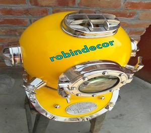 Couleur jaune Jaune Antique Casque de Plongée NOUS Ancre Marine Génie Plongeurs Casque Réplique - Product Image 4