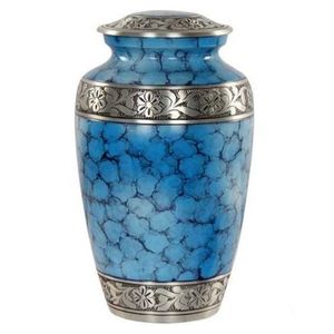 Urnas funerarias clásicas de Metal para adultos, urnas de cremación de cenizas, de color verde sólido, estilo americano/europeo - Product Image 2