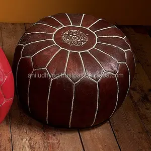 Giant Moroccan Leather Pouf/Morocco Pouf