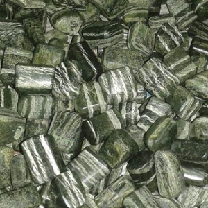 Cuentas de piedras preciosas rectangulares para fabricación de joyas, Jaspe Natural, verde, cebra - Product Image 3