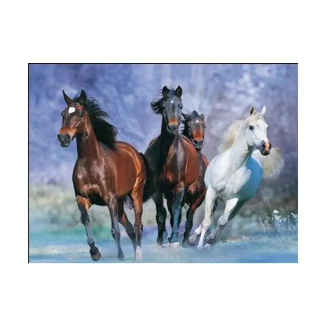अद्भुत सुंदर घोड़े चलाने 3d lenticular दीवार फांसी चित्र