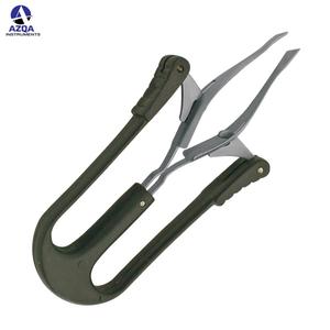 Pince à épiler inclinée en acier inoxydable antistatique avec manche en plastique et conception automatique personnalisée - Product Image 2