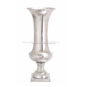 Gold Metal Trumpet Vase Wedding Decorative Brass Floor Vase Large Size Modern Gold Plating <b>Flowers</b> <b>Display</b> Vase for Multiple Use - Product Image 2