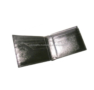 Meilleure vente portefeuilles en cuir véritable pour hommes 2023 personnalisé RFID caractéristique doublure en polyester Type de fermeture ouverte - Product Image 1
