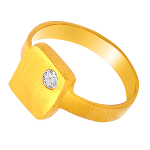 Anillo de circón cúbico de Plata de Ley 925 chapado en oro, anillo de moda para boda, compromiso, aniversario y regalo para Unisex - Product Image 4