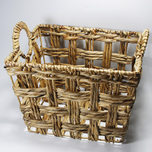 100% Natural Eco-Friendly <b>Woven</b> Seagrass <b>Laundry</b> Storage <b>Basket</b> Colorful Folding Design Home Office Hotel Use Boxed Included - Product Image 3