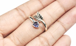 Bague en argent Sterling 925 Iolite en forme de Triangle, fournisseur de bijoux en argent indien, bijoux en argent uniques - Product Image 2