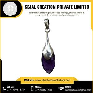 Colgante de cristal de plata 925 personalizado, compra colgante de cristal de Plata de Ley 925, diseño personalizado, colgante de piedras preciosas de Plata de Ley 925 - Product Image 6