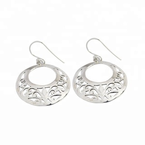 2024 New Fashion Wholesale 925 Sterling Silver Handmade Plain Earring Jewelry for Woman Fashion <b>Gift</b> - Product Image 1