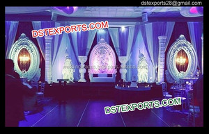 Marvelous Wedding <b>Backdrop</b> Fiber <b>Frames</b> Stylish Marriage <b>Backdrop</b> Fiber Panel Traditional Wedding Stage Panels california - Product Image 2