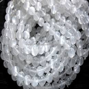 ลูกปัดกลมหินอัญมณี Selenite ธรรมชาติสินค้าขายส่ง - Product Image 1