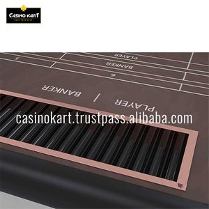 แหวนโต๊ะเล่นโป๊กเกอร์บาคาร่าสีทองทำจากไม้สำหรับเล่นการพนันไพ่นกกระจอก - Product Image 4