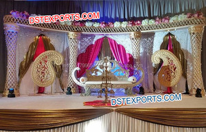 Decoración de escenario de boda, conjunto de escenario de estilo bollwood, decoración india de Canadá - Product Image 2