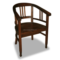Chaise de salle à manger de style colonial antique vintage en bois de teck massif fait à la main, design moderne, couleur marron, pour meubles de maison