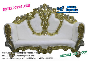 Conjunto de sofás de fondo alto con temática occidental, conjunto de sofás tallados de madera de estilo moderno para escenario de boda, novedad - Product Image 2