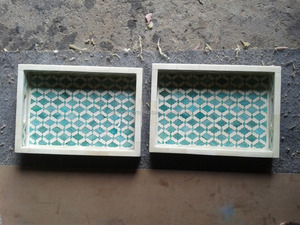 Plateau de service en MDF moderne fait à la main plateau de table basse décoratif salon chambre décor à la maison accessoires Console en gros - Product Image 2