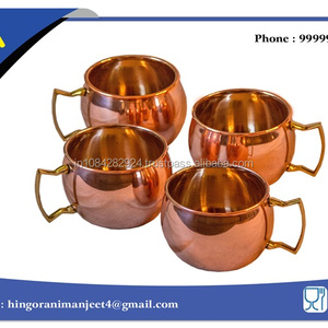 JUEGO de 4 MULAS DE MOSCÚ-TAZAS/TAZAS DE COBRE PURO SÓLIDO - Product Image 2
