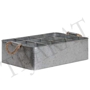 MODERN GALVANIZED <b>LIGHT</b> GREY ECO-FRIENDLY FLOOR USE GARDEN TRAY POT - Product Image 6