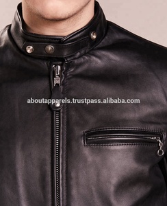 Nouvelle veste de moto en cuir de mouton véritable de haute qualité avec manteau zippé - Product Image 4