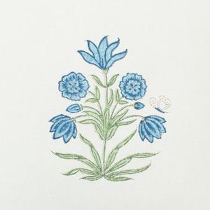 Floral Hand Block Print Cotton Linen Decorative Boho 40 X 40CM <b>Square</b> <b>Cushion</b> Cover - Product Image 3