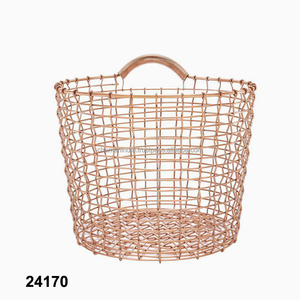 ตะกร้าลวดเหล็กชุบทองแดง - Product Image 1