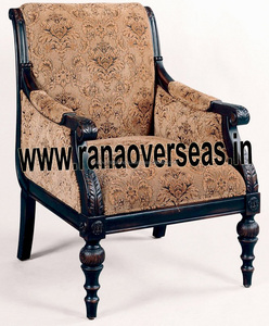 Chaise de salle à manger en bois sculpté avec poignées de bras repose pour salle à manger et bureaux finition différente - Product Image 4