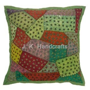 Hand embroidered Famous <b>Cushion</b> <b>cover</b> INDIA - Product Image 1