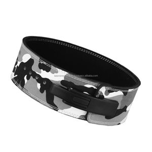 เข็มขัดยกน้ำหนักหนังวัวลายพรางพิมพ์ลายพรางอุปกรณ์ออกกำลังกายคุณภาพสูงสำหรับใช้ในโรงยิม - Product Image 3