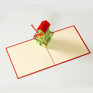 Design personalizzato edificio con l'uso del mulino a vento per il saluto 3D pop up <span class=keywords><strong>card</strong></span> in carta di alta qualità