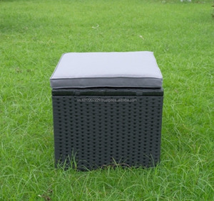 Ensemble de 6 + 4 cubes en rotin et osier, meubles d'extérieur et de jardin, PE africaine - Product Image 3