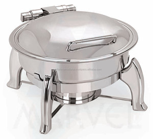 ที่มีคุณภาพที่ดีที่สุดร้อนขายสแตนเลสไฮดรอลิรอบรูปร่าง Chafing จานที่มีฝาครอบ - Product Image 1