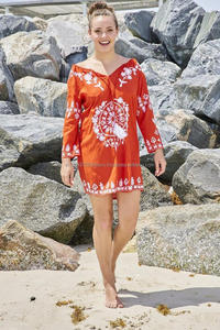 ชุดคลุมบิกินี่ปักลาย aari สวยมินิเดรสผ้าฝ้ายสไตล์โบฮีเมียนชายหาดฤดูร้อนขายส่ง - Product Image 5