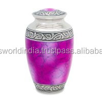 Urna de cremación de aluminio con diseño de bandera para servicios funerarios para adultos de Brassworld India - Product Image 5