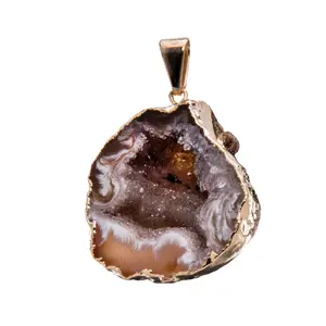 Mặt Dây Chuyền Geode Druzy Từ Brazil Eco Rocks Brazil