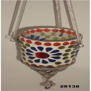 Mosaic <b>Hanging</b> <b>Tealight</b> Candle <b>Holder</b> Decorative for Indoor & Outdoor - Product Image 1