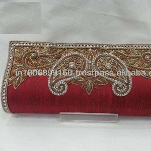 Bolso de Noche Bordado con Cuentas ZARDOZI Indio Vintage - Product Image 1