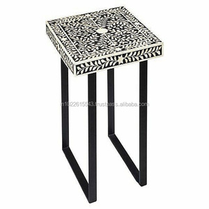 Table d'appoint en os et incrustation de design moderne - Product Image 2