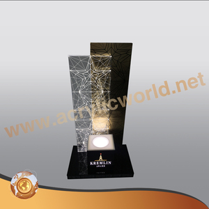 Estante de exhibición de vino de botella individual LED acrílico personalizado estante de exhibición de vino iluminado glorificador - Product Image 5