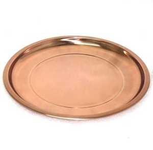 Bandeja de servicio de latón redonda martillada brillante de nuevo diseño 2024 - Product Image 4
