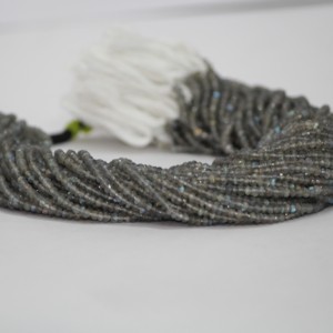 ลูกปัดหินอัญมณีเจียระไนเหลี่ยมเพชรพลอยลาบราดอร์ธรรมชาติขนาด4มม. 5มม. จากผู้ผลิต - Product Image 1